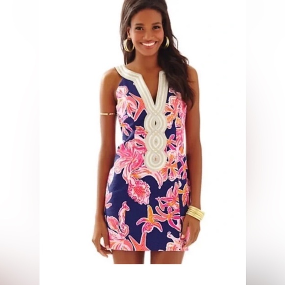 Lilly Pulitzer Valli Shift Dress Navy Size 16